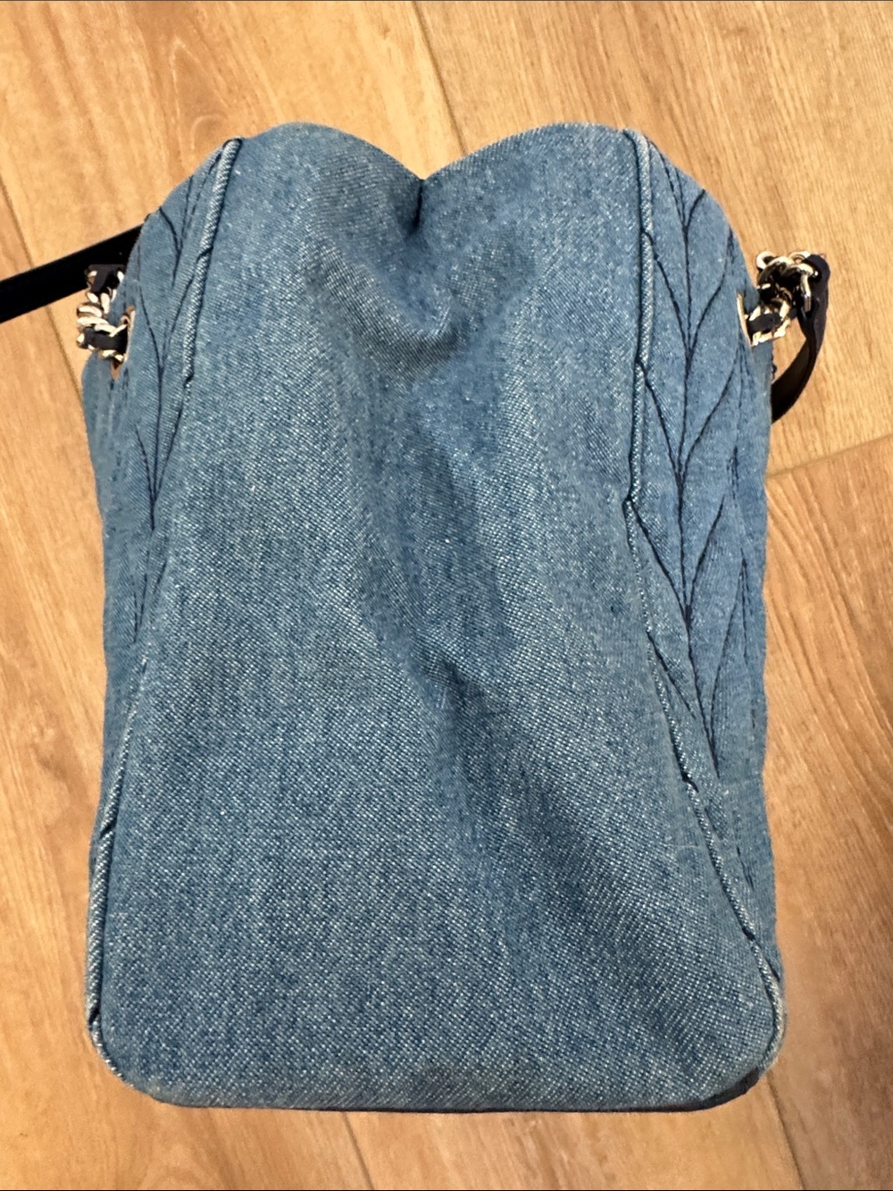 Kate Spade ♠️ Briar Lane Quilted Denim Meena Bag - Picture 7 of 16